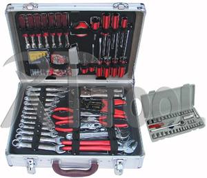 Juego <span class=keywords><strong>de</strong></span> Herramientas <span class=keywords><strong>de</strong></span> Mano <span class=keywords><strong>de</strong></span> Aluminio <span class=keywords><strong>de</strong></span> 104 Piezas, Maletín <span class=keywords><strong>de</strong></span> Herramientas <span class=keywords><strong>de</strong></span> <span class=keywords><strong>Taller</strong></span> con Material CR-V, Personalizable OEM - Product Image 3