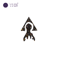 Patchs thermocollants de réparation en gros pour usine, motifs de lettres et strass, motifs thermocollants