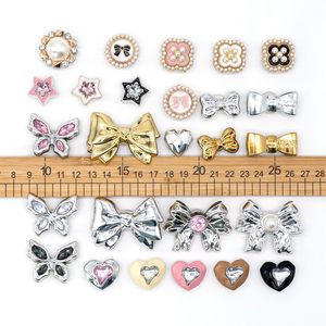 Groothandel Mode Gemengd Materiaal Mooie Acryl Metalen Schoen Charme Custom Sprankelende Sterren Parels Decor Verstoppen Accessoires Bulk - Product Image 3