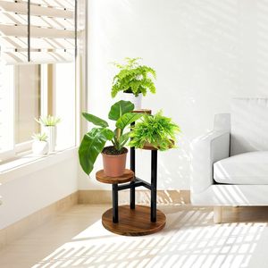 <span class=keywords><strong>Support</strong></span> décoratif pour plantes d'intérieur en bois <span class=keywords><strong>support</strong></span> métallique extérieur <span class=keywords><strong>support</strong></span> pour pots <span class=keywords><strong>de</strong></span> fleurs balcon présentoir pour plantes estanteria para plantas - Product Image 3