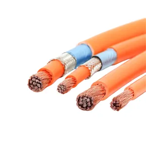 SYS 50mm2 Bare Copper Conductor Orange Silicone Shielded Large Current EV New Energy Cable 1500V