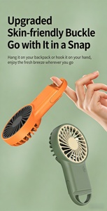 Hot Selling Handheld Fan USB Foldable Fan Portable Mini Student Desktop <b>Cooling</b> Fan with Carabiner Custom - Product Image 4