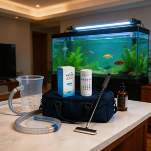 Bandelettes de test d'eau d'aquarium 7 en 1 Caped, haute précision pour le pH, les nitrites, les nitrates, le carbonate et la dureté - Product Image 1