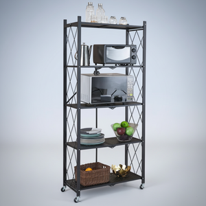 Scaffale Pieghevole in Metallo <span class=keywords><strong>a</strong></span> 5 Ripiani per <span class=keywords><strong>Cucina</strong></span>, Ecologico, per Forno <span class=keywords><strong>a</strong></span> Microonde e Organizzazione Spezie - Product Image 1