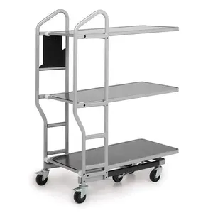 भारी-शुल्क इस्पात फोल्डिंग मोबाइल लॉजिस्टिक्स ट्रॉली एक्सप्रेस भंडारण भंडारण पिंजरे गोदाम का उपयोग कारोबार कार्ट्स पैलेट जस्ती जस्ती - Product Image 6