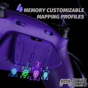 Rubberized Galactic Purple Remap Back Button RISE4 Plus MAX Back Paddles Kit with Click Trigger Stops for PS5 <b>Controller</b> - Product Image 5