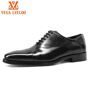 Klassieke Mannen Jurk Schoenen Zwart Kleur Italiaanse Design Stijl Gentleman Schoenen Business Wedding Oxford Schoenen