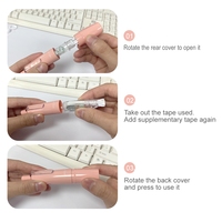 Nouveau ruban correcteur Cania ST-21 à dégradé de couleurs, style stylo, correcteur personnalisé pour étudiants, conception à pression, papeterie, recharge 1m