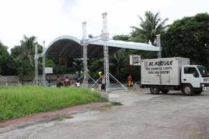 Sistema de armazón de techo de aleación de aluminio, armazón de techo de aluminio con pernos de escenario, armazón de iluminación para conciertos, escenario móvil para conciertos - Product Image 5