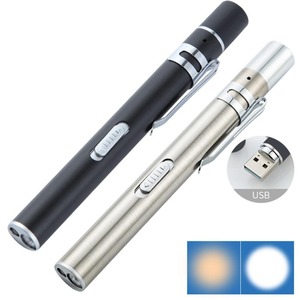 Mini linterna LED de enfermería 2 en 1, luz blanca y amarilla, <span class=keywords><strong>recargable</strong></span> por USB, luz médica - Product Image 1