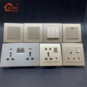 Interruptores de parede mecânicos 16a, design moderno, interruptores de luz, decorativos, criança, elétrico, único, interruptor de parede dupla e tomada