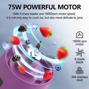Exprimidores Eléctricos Inalámbricos Antideslizantes para Cocina, Vasos para Jugos Tipo Whirlwind Pequeños, Operación Sencilla, Licuadora Portátil - Product Image 4