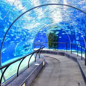 XITU Professional Custom Large Transparent Cylindrical Square Shaped Acrylic FIsh Tank Hotel Restaurant Household Aquariums