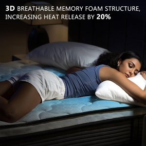 Colchón de Espuma Transpirable de Doble Capa con Funda de Algodón, Firmeza Media, para un Sueño Reparador en el Dormitorio y el Hogar, Muebles de Hotel - Product Image 5