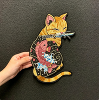 Patch en tissu brodé personnalisé avec des insectes de dessin animé colorés, à coudre sur les chapeaux et les vêtements
