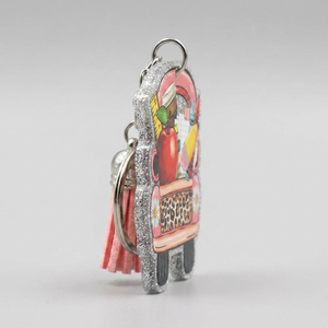 Portachiavi Personalizzato con Glitter per l'Apprezzamento degli Insegnanti |   Regalo Personalizzato in Acrilico a Forma di Scuolabus |   Souvenir all'Ingrosso per la Festa degli Insegnanti 2026 - Product Image 3