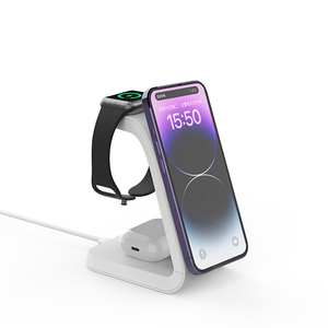 Chargeur sans fil <span class=keywords><strong>MFM</strong></span> 3 en 1 avec multifonction pour le chargement des airpods de l'iPhone + le chargement du téléphone + le chargement de l'Apple Watch - Product Image 4