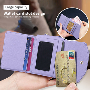 Funda de teléfono con billetera de cuero PU con ranura para tarjeta de lujo para <span class=keywords><strong>Samsung</strong></span> <span class=keywords><strong>Z</strong></span> <span class=keywords><strong>Flip</strong></span> 5 4 <span class=keywords><strong>3</strong></span> funda de teléfono móvil a prueba de golpes con correa cruzada - Product Image 4