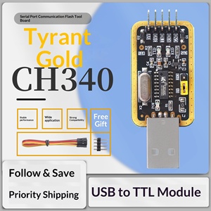 Gold CH340G USB'den TTL'ye Seri Modül 5V/3.3V Çift Voltajlı <span class=keywords><strong>RS232</strong></span> Uyumlu 115200bps Yüksek Hızlı İletim - Product Image 4