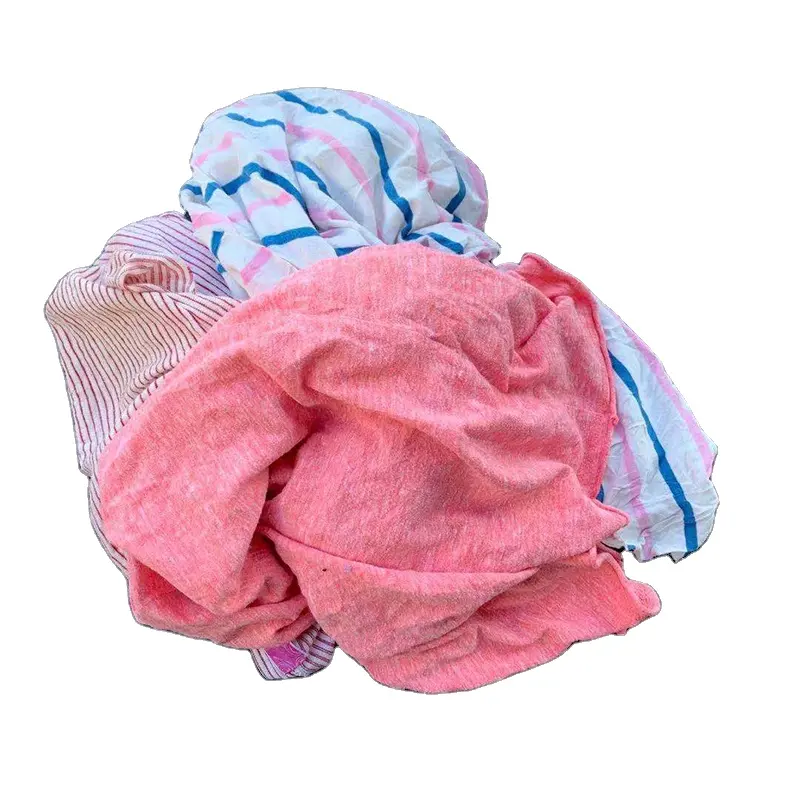 Fast Shipping Mix Colors Recycled Waste Cloth Cut Pieces For Machine Wiping