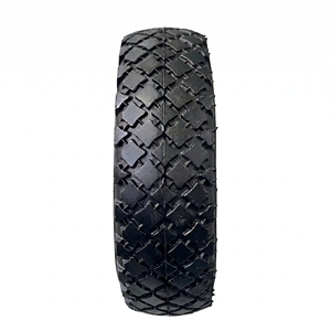 Roue pneumatique en caoutchouc PR1012 3.00-4, 10 pouces, pneu gonflable 260x85, jante en acier bleue, alésage 3/4 pouces, roulement à billes, pour chariot de jardin et chariot à main - Product Image 4