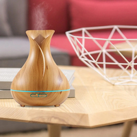 Beeman Mini Vase à grain de bois Machine d'aromathérapie Aroma Diffuseur d'huiles essentielles Humidificateur d'air à vapeur