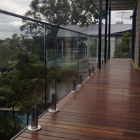 Garde-corps contemporains pour terrasse sur toit, garde-corps en plexiglas pour terrasse, garde-corps en verre pour balcon extérieur