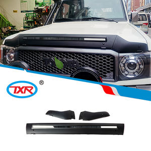 Protector de capó delantero TXR, accesorios exteriores de inyección automática, embellecedor de capó negro Original para Toyota <span class=keywords><strong>Land</strong></span> <span class=keywords><strong>Cruiser</strong></span> LC76 <span class=keywords><strong>78</strong></span> 79 - Product Image 3