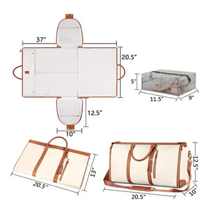 Bolsa de Viaje Multifuncional para Ropa, Porta Trajes Antiarrugas con Percha, Bolsa de Fin de Semana Impermeable para Hombres y Mujeres - Product Image 4