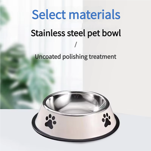 स्टेनलेस स्टील पालतू कटोरा स्वच्छ जंग प्रतिरोधी गैर पर्ची कुत्ते बिल्ली फीडर डिश घरेलू उपयोग के लिए एर्गोनोमिक डिजाइन के साथ - Product Image 2