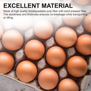 Plateaux à œufs en fibre de pulpe biodégradable, 15 pièces, pour stocker jusqu'à 30 œufs/boîtes à œufs, idéales pour créer un excellent habitat pour une colonie de cafards - Product Image 4