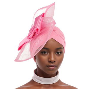 Mujeres Retro británico Royal <span class=keywords><strong>Ascot</strong></span> banquete fiesta Noble elegante boda cabeza Sinamay tocados <span class=keywords><strong>sombreros</strong></span> - Product Image 4
