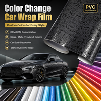 Film vinyle personnalisé pour voiture, rouleau de film vinyle PVC pour véhicule, film vinyle de changement de couleur pour voitures, film vinyle pour carrosserie complète, personnalisation de voiture OEM ODM