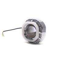 Phares de moto LED carrés TCYATO à effet Roue de Feu, avec yeux d'ange et de démon, et doubles yeux d'ange ronds LED pour moto