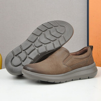 Chaussures pour hommes en cuir véritable de qualité supérieure, en cuir de vachette, décontractées, légères, à semelle souple, confortables, à semelle épaisse