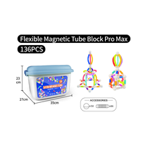 Tige télescopique magnétique Pro Max 86 pièces, jouet éducatif STEM, blocs de construction 3D DIY pour enfants de 4 ans et plus, cadeau d'anniversaire