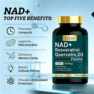 OEM ODM NAD+12-in-1 Complex Capsules 120 Count with Resveratrol Quercetin D3 Fisetin Dietary Supplement - Product Image 5