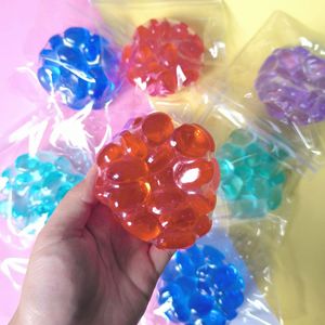 Wholesale Crunchy Hot Sale Clear Bead Stress Relief Ball with Colorful Beads, <b>Squishy</b> Fidget Toy for Anxiety and Sensory Play - Product Image 4