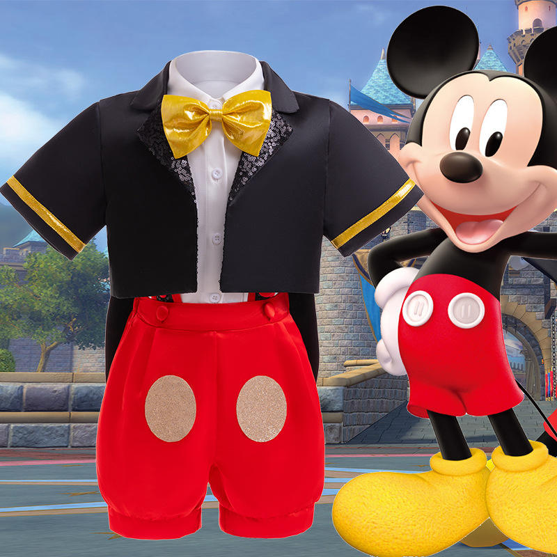 Mickey Mouse Dress Elegant Party Costumes for Kids Adults