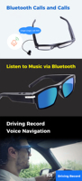 Lunettes vidéo multifonctionnelles 1080P avec caméra Wi-Fi pour diffusion en direct