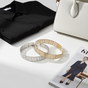 Cinturón Metálico Angelina con Diseño Calado de 4 cm de Ancho para Mujer, Accesorio de Moda - Product Image 4