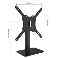 Nueva llegada se adapta a la mayoría de 37 "-75" seguro y estable altura ajustable negro LED TV soporte de suelo