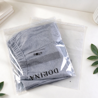 Sacs en plastique translucides mats en CPE pour vêtements, bonnets tricotés et pantalons, avec logo personnalisé, vente en gros d'usine