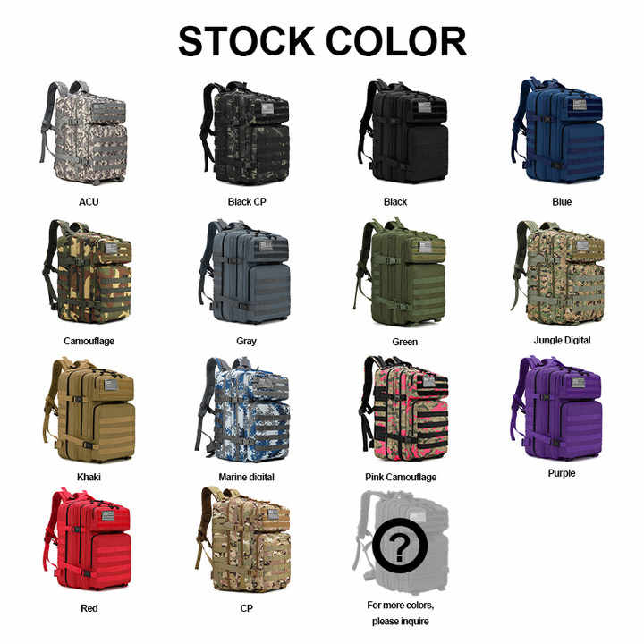 Factory Price Custom Color Waterproof Survival Backpack Polyester Large ...