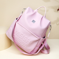 Sac à dos antivol pour femmes, grande capacité, en cuir PU, convertible, sac de voyage en tissu souple
