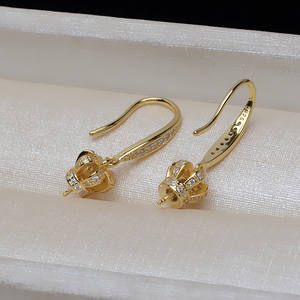 Boucles d'oreilles pour femme en argent S925 faites à la main, style européen et américain, version coréenne, accessoire DIY, 7-13 perles, modèle Wenchi - Product Image 4