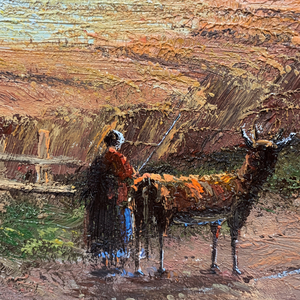 20 In× 24 in dipinti ad olio d'arte dipinti a mano 100% paesaggio classico del campo - Product Image 1