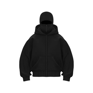 Giacca con Cappuccio Stile Retrò con Zip Completa, Cappotto Oversize Y2k Hip Hop <span class=keywords><strong>Rock</strong></span> per Uomo, Felpa Invernale Calda con Doppio Cappuccio - Product Image 6