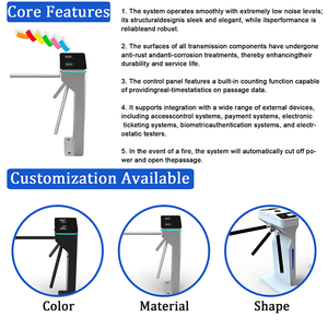 Tourniquet intelligent de luxe en acier inoxydable avec panneaux en acrylique et scanner de <span class=keywords><strong>code</strong></span> QR anti-collision pour gare de métro - Product Image 3