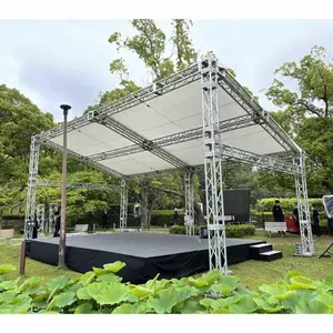 Armazón de iluminación de escenario, tornillo cuadrado plateado de aluminio de 300mm, para exhibición